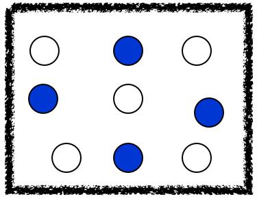 A single circle represents