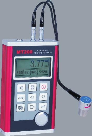 Ultrasonic Thickness Gauge MT 200 Applications: Ultrasonic thickness gauge adopts the theory of sound wave to measure a wide range of material, such as metals, plastic, ceramics, composites, epoxies,