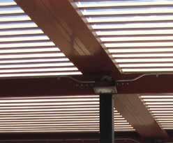 The louvered roof needs no wiring and uses no power from your business. It is both renewable and sustainable.