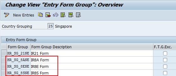Maintain Standard Form Type for Form Group Country grouping is