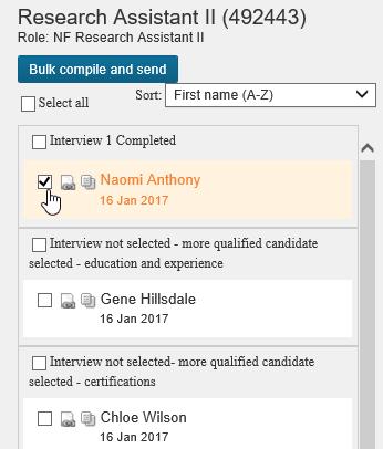 View applicant documents individually by clicking on the View Resume or View Answers button next to the applicant s name.
