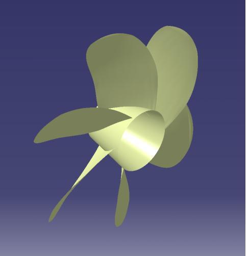III. MODELING OF PROPELLER: Modeling of the propeller is done using CATIA V5R17.