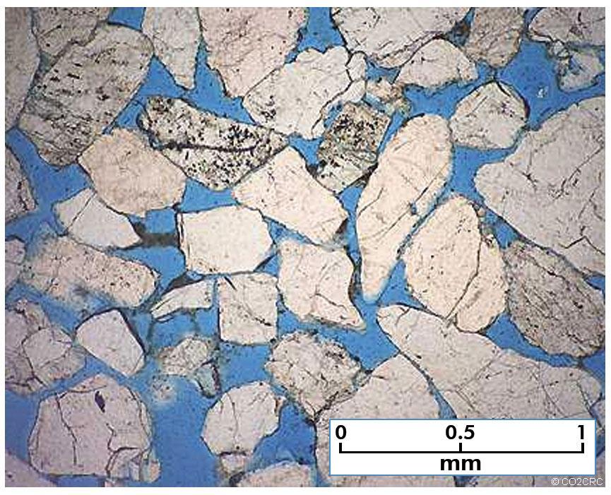 Pore space what is it? In porous rock, pore space exists in the rock matrix which can be occupied by CO 2 when injected into the subsurface. The term reservoir is not used literally.