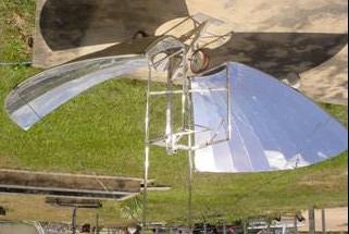 Figure 2. Parabolic solar cooker at the LESGN in Fortaleza, Brazil. Approach To study the cooker performance, experimental measurements were made.