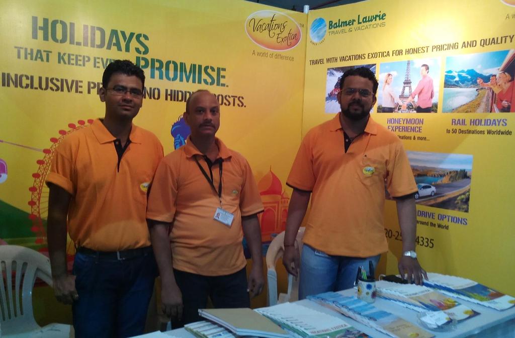 Ivor Louis Peter Pereira, Mr. Omkar Pansare and Mr. Rushikesh D. Gandhakte at the Times of India exhibition held on 1 st and 2 nd August at Pune.