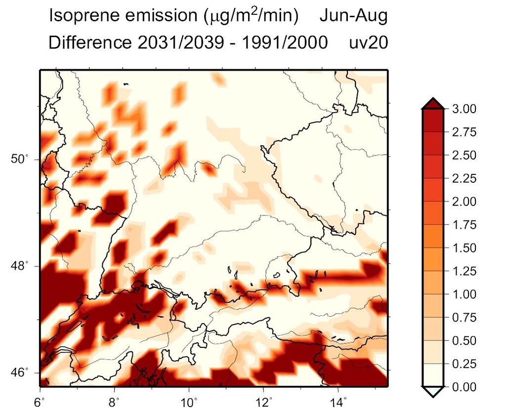 Climate effect on regional air quality Change in