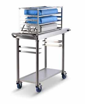 Accessories STERIZONE load cart The stainless steel loading cart provides ease of movement and is designed for the ergonomic and efficient transfer of the loading rack into the unit.