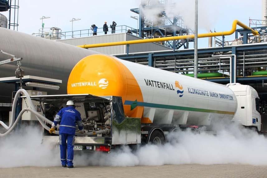 injected Pilot plant Ketzin Oxyfuel-Pilotanlage Schwarze Pumpe Test campagne: CO2 delivery by 71 trailers from the Oxyfuel pilot plant to Ketzin