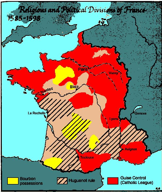 Religious War and Henry IV Effects of Protestant Reformation 1) Northern Portion of France (including Paris) remains