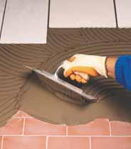 For bonding all sizes of ceramic tiles, mosaics, and stone material (if stable and non-absorbent) on traditional internal and external floors and walls with cementitious render, cementitious and
