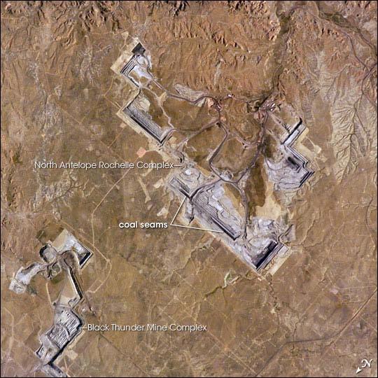 Figure 8. Satellite View of North Antelope/Rochelle Coal Mine.