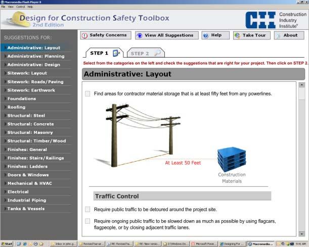 DESIGN FOR CONSTRUCTION SAFETY TOOLBOX Created by Construction Industry Institute (CII) Interactive