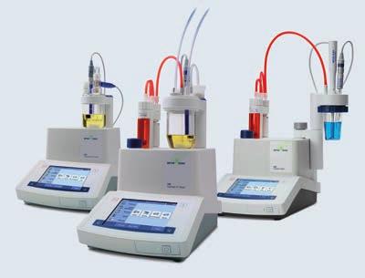 Plug and Play Homescreen and Shortcuts Titration Compact Line With their Plug & Play design, the titrant and sensor are automatically detected when connected to the titrator.