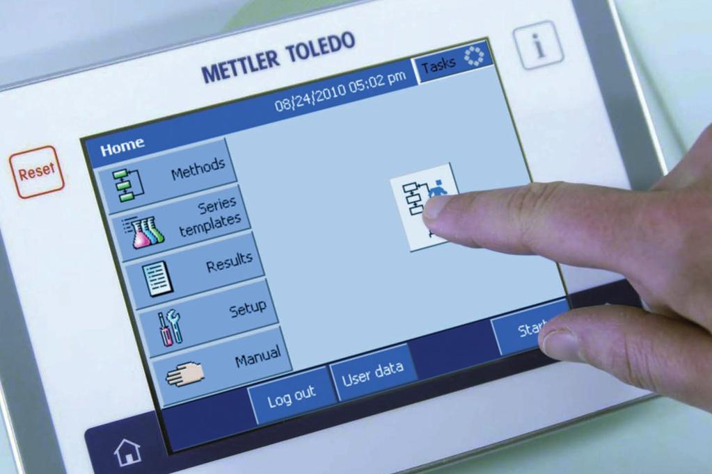 One Click Titration a uniform and intuitive interface for all METTLER TOLEDO titrators.
