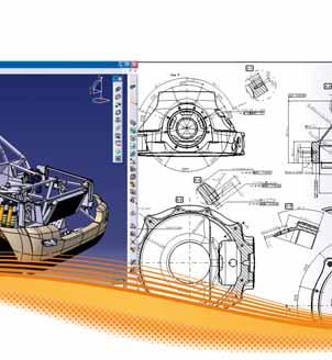 With CATIA PLM Express, 2D/3D technologies are fl awlessly integrated for easy and rapid iterations in order to