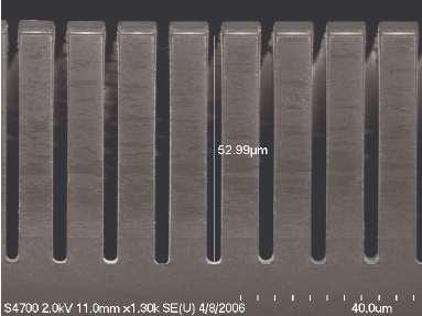 ON Semiconductor HVFET Devices Trench-etched wafer Epitaxy-filled wafer In this nano construction, deep trenches of ~50-60um depth, and