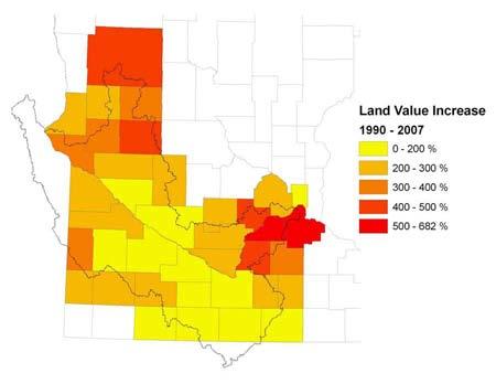 decreased over time (see graphs above). This has resulted in people leaving rural areas in some parts of the Minnesota River Basin (see demographics section).