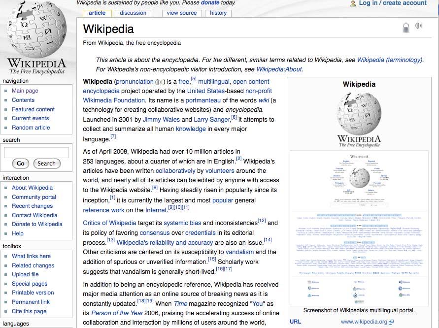 Wikipedia - the