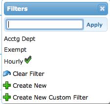 Figure 195 To deselect any filters and revert back to including all active users in the report, click on the Clear Filter Button. Creating a New Filter 1. Click on the Filter icon.