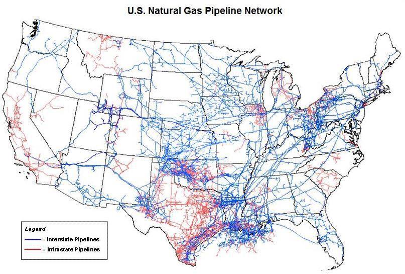 Examples of successful regional gas pipeline grids (1) US Natural Gas Pipeline Grid North American gas market is deep, liquid, but far from homogeneous.
