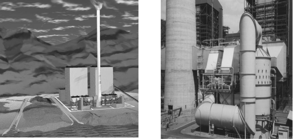 Figure 14. 3D Model and actual plant with sea water scrubbing technology Figure 15.