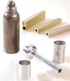 Components such as pipe sections with flanges or housings and flares at the open end can be