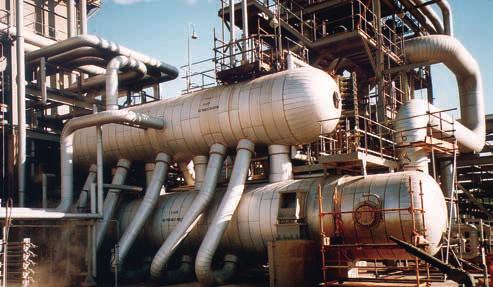 These pressure vessels and heat exchangers are used for process stages in plants for the production of basic chemicals where they are installed directly at the downstream end of the cracking furnaces