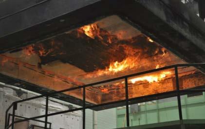 Fire spread through a CLT panel This is a