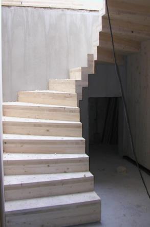 CLT used for Internal Stairs The section size