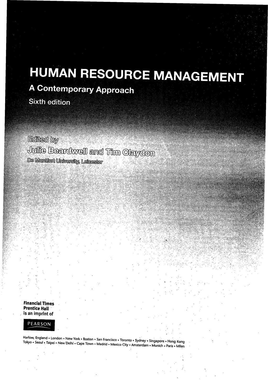HUMAN RESOURCE MANAGEMENT A