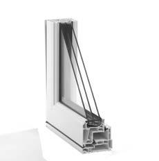 excellent thermal and acoustical properties 5 Contoured or flat-faced sash Create either a millwork or contemporary look 6 3 1/4 in (83 mm) small and