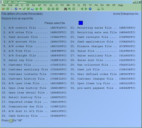 Enter A -To add the records selected for conversion to any pre-existing ASCII export file on the device specified.