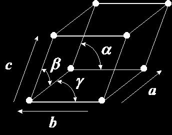 o All sides are equal length o All angles are 90 The unit cell need not be cubic o The unit cell lengths along the x,y, and z coordinate axes are termed the a, b and c unit cell dimensions o The unit
