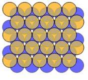 hexagonal closest packed (hcp).