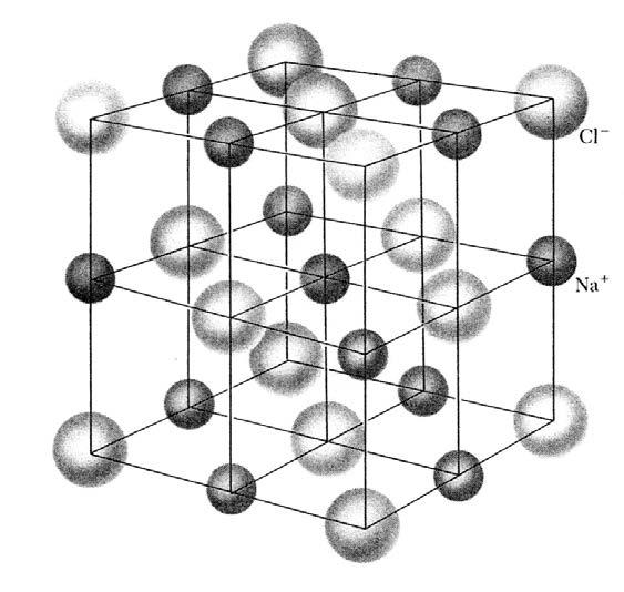 Rocksalt Crystal Na Cl a NaCl can be described as a fcc lattice of lattice constant a, with a basis of a Cl atom at