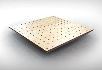 The perforated structure were studied in order to achieve an equal hole distance inside the panel and between panels, obtaining a more efficient Helmholtz Resonator.