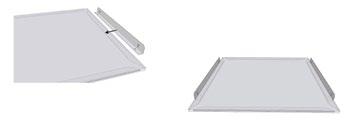 Required Apparatus: - Vicoustic Panel - Metal gutters (2 by each panel) - (Standard metallic clip-in structure) STEP 1 The Vicoustic Panel has one slot along each side.