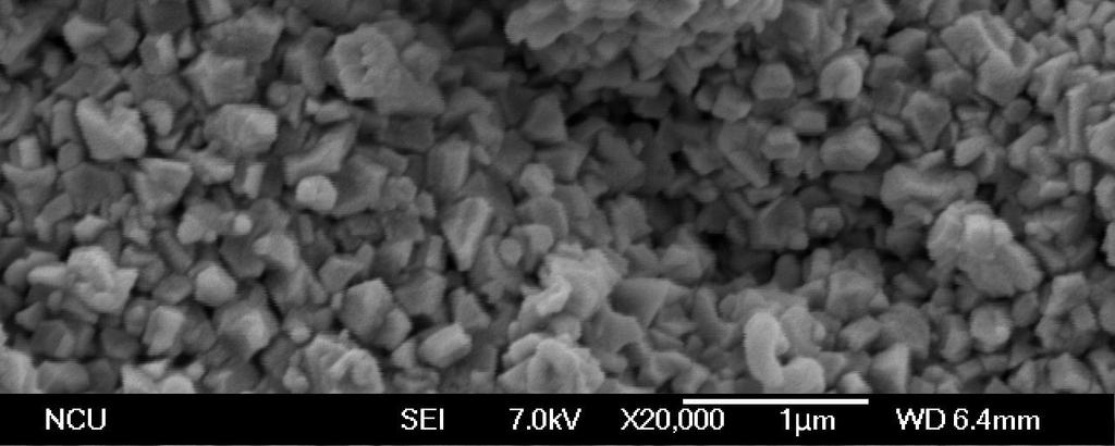 Grain size on glass substrate was 28nm and than that of on alumina was 556nm. As oxidation temperature increased the grain size of bismuth oxide thin film on glass and on alumina was also increased.