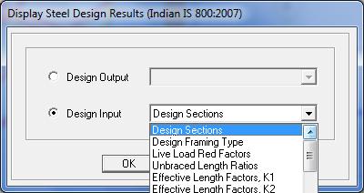 Chapter 5 Design Output Figure 5-1 Choice of design input data for display on the model in the active window Figure 5-2 Choice of design output data for