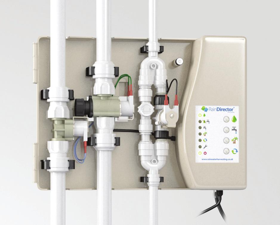 Rainwater valve and removable filter. INSTALLATION Ensure mains water and mains electric power is available where the Control Panel is fitted.