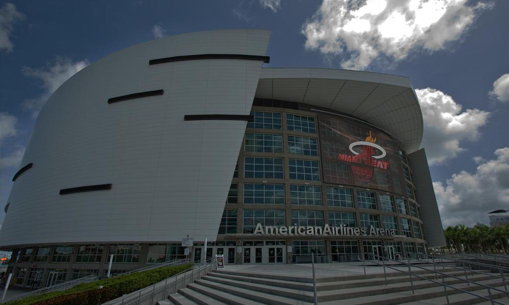 GREEN LEADER In 2014, The AmericanAirlines Arena was