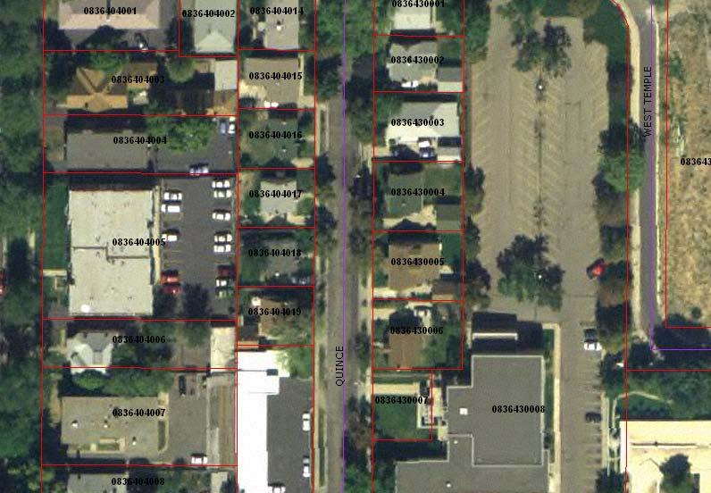 VICINITY MAP Properties Background Project Description This is a request to allow a fence along the rear and side property lines at 245, 251 and 257 Quince Street.