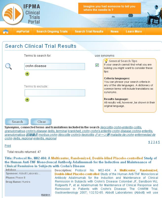 Find information on clinical trial