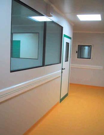 BSL2 BSL2+ BSL3 Walls & ceiling Floor Lighting Window All laboratory partition walls and ceilings