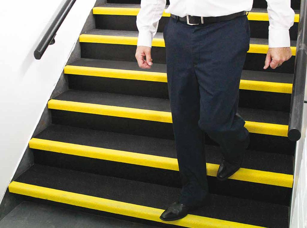 Available in a range of colours and finishes, our stair treads will help you achieve DDA compliance (black or dark grey treads with yellow or white nosing).