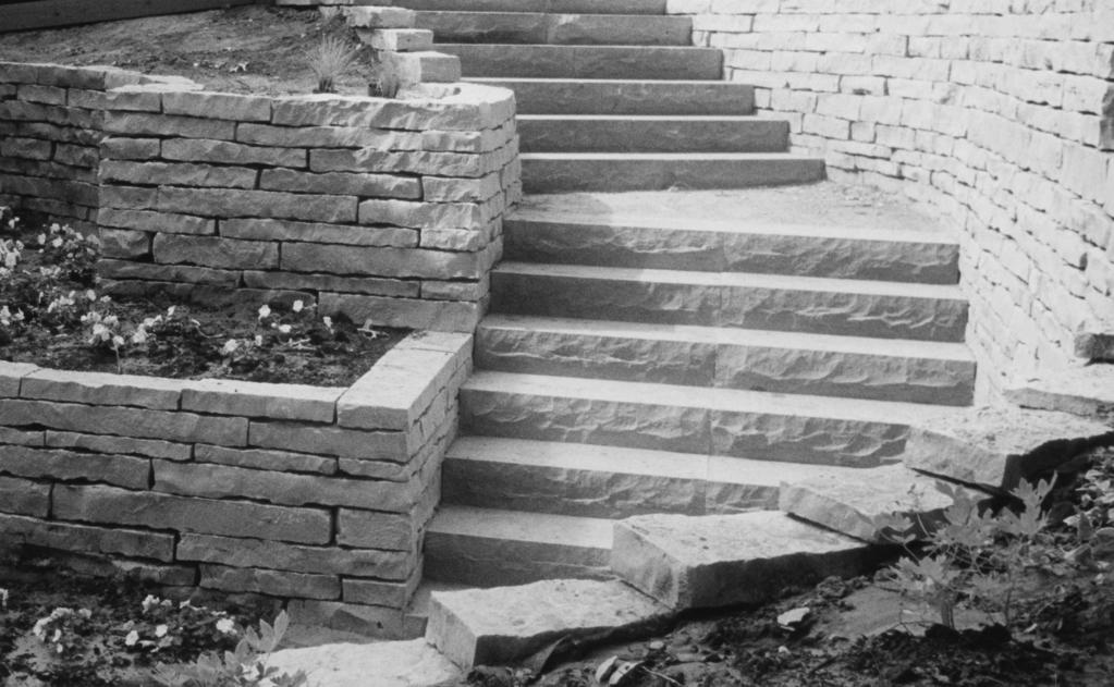 Figure 21-13 Completed butt stairs with precut stone