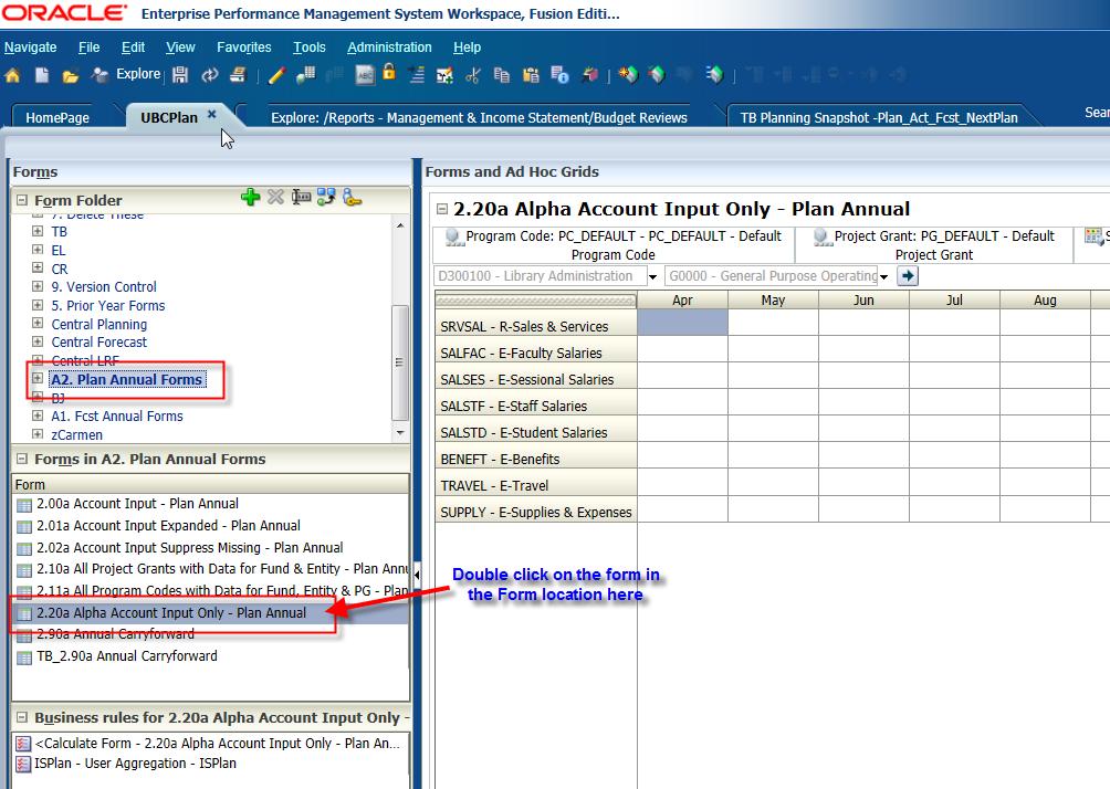 2. Edit the Department ID and Fund code (for