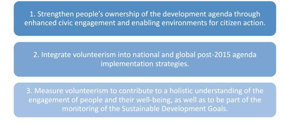 UN Plan of action for volunteerism to enhance SDG implementation https://www.unv.