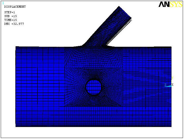 The high stress pattern lines are in proximate around the junction area with reduction in strength of shell to nozzle joint vessel at high pressures. Figure 10.