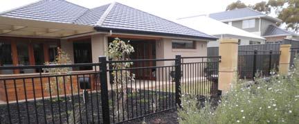 The use of feature landscaping is encouraged along the side verge of a height that assists in screening the side fence.